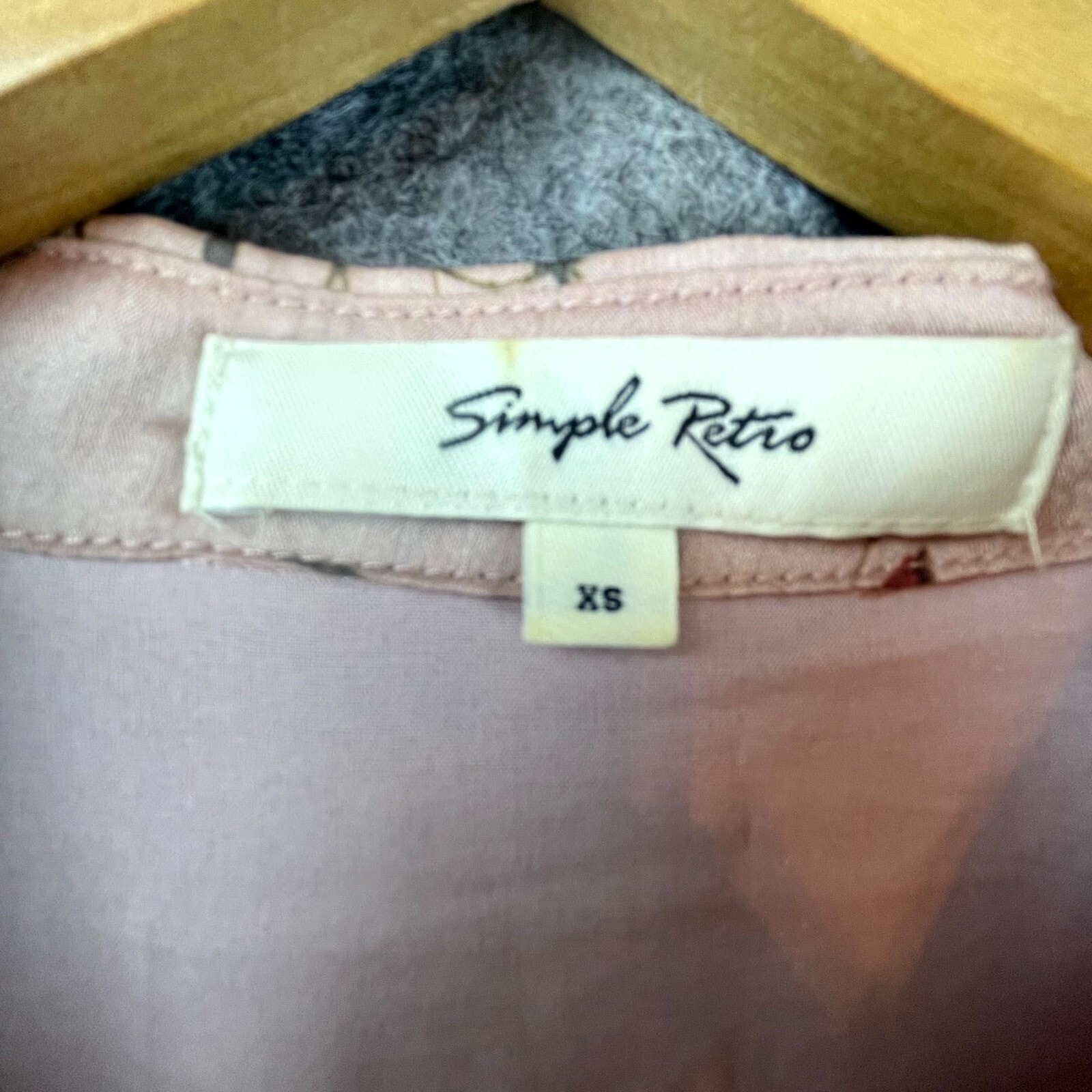 Simple Retro Dress Womens Xs Pink Sheer Button Front Country Romantic Feminine — image 3 of 8